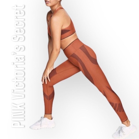 VS PINK Terracotta Athletic Leggings - Picture 1 of 7